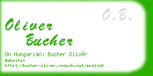 oliver bucher business card